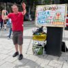 Steve Harris doing a magic trick