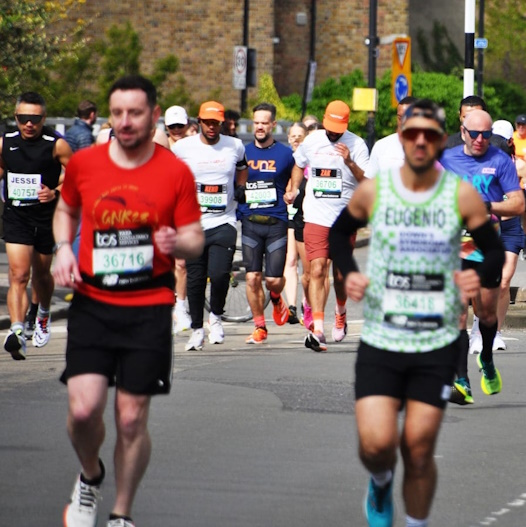 Runners at the London Marathon